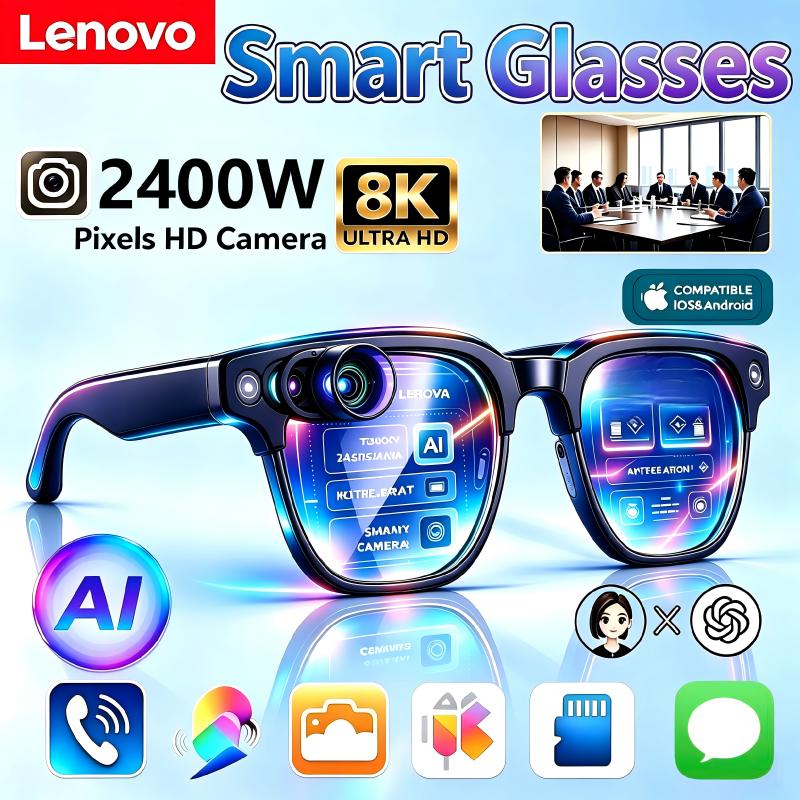 Smart Glasses Lens - Inteligentne okulary Lenovo z asystentem głosowym,