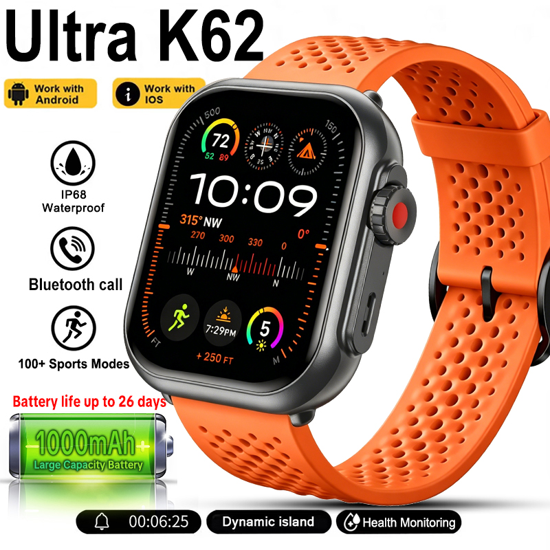 Fall Detection Watch - Nowy Smartwatch Watch Ultra K62 dla